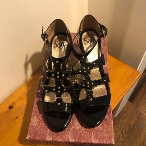 Black Patent Strappy Heels